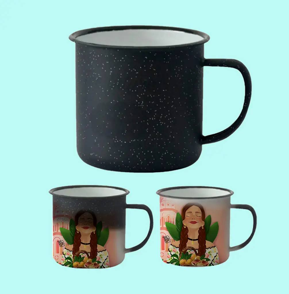 Taza de peltre mágica